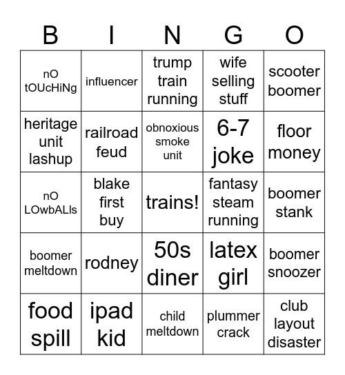 big e 2026 Bingo Card