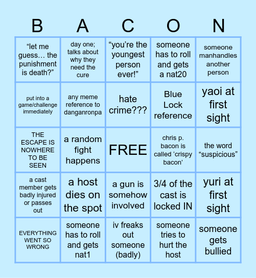 ARK OF TOMORROW Bingo Card
