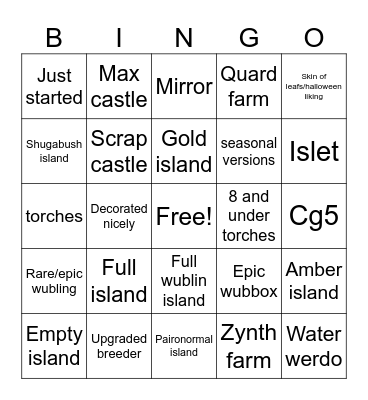msm bingos Bingo Card