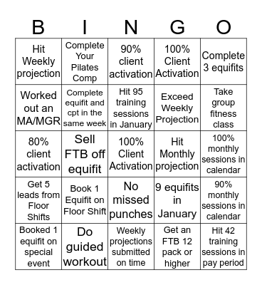 Glendale Bingo Card