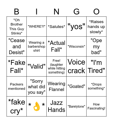 Dani Bingo Card