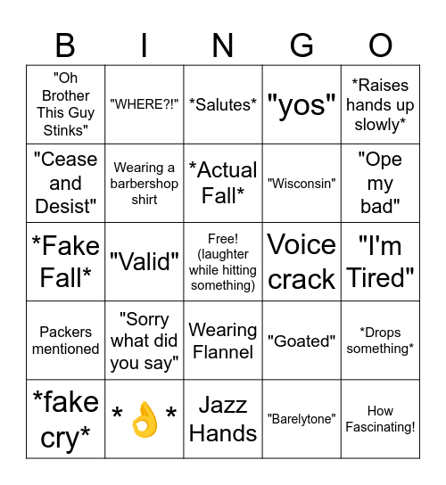 Dani Bingo Card