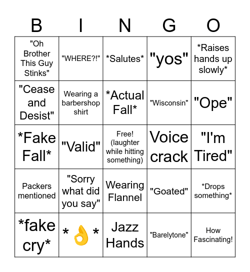 Dani Bingo Card