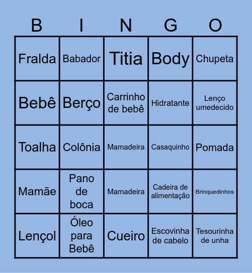 Bingo do Miguel Bingo Card