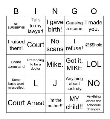 LonelyFans Bingo Card