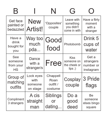 Laneway 2026 Bingo Card