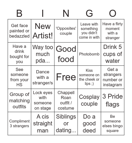 Laneway 2026 Bingo Card