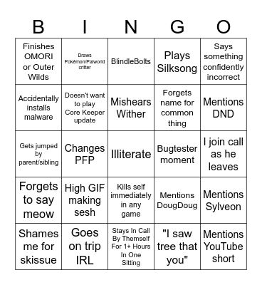 Buckle Bingo Card