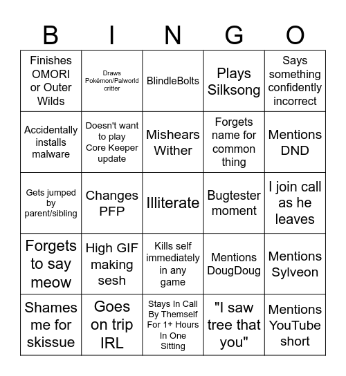 Buckle Bingo Card