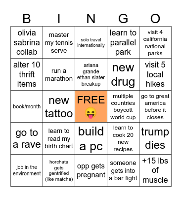 2026 BINGO Card