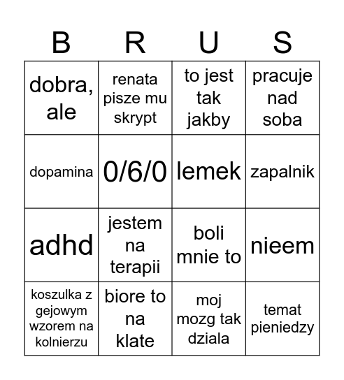 randombruce bingo Card