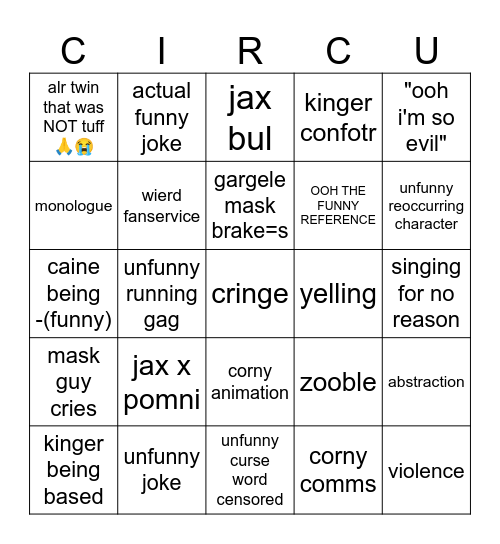 six seven Bingo Card