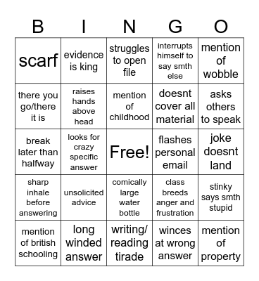 guy 2 Bingo Card