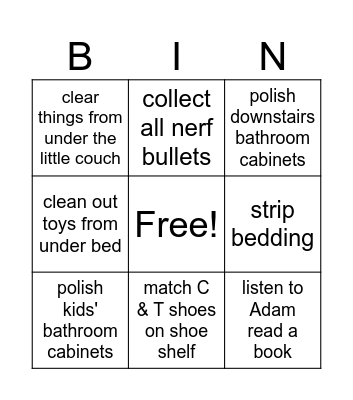 Big C Bingo Card