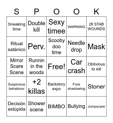 SPOOKY NIGHT Bingo Card