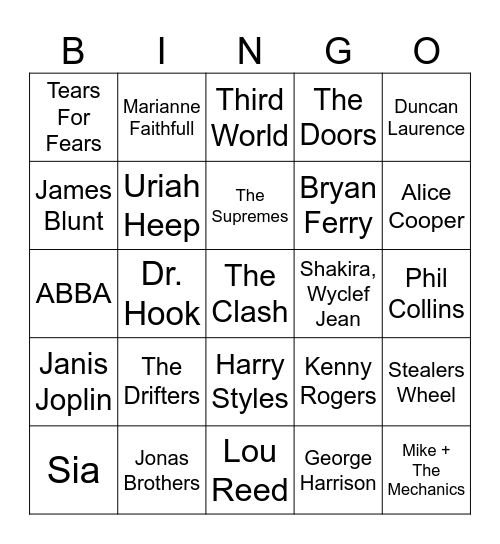 📣 Bingo 1️⃣1️⃣1️⃣ 📣 Bingo Card