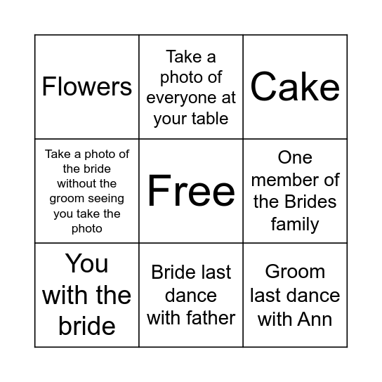 The Bounty Hunt Bingo Card