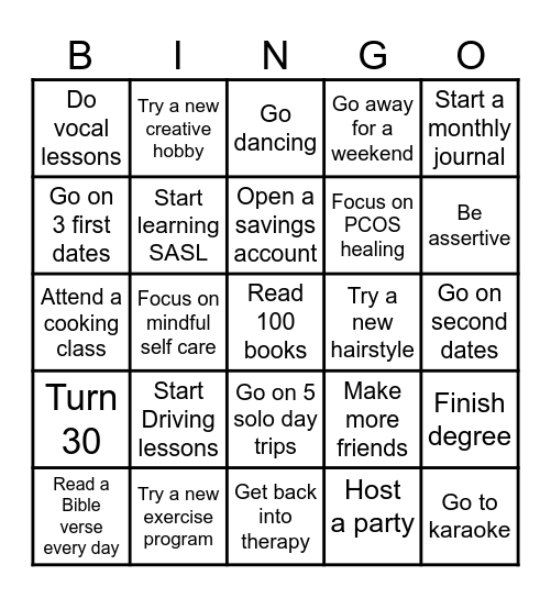2026 Bingo Card