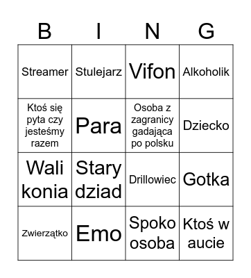 Ome bingo Card