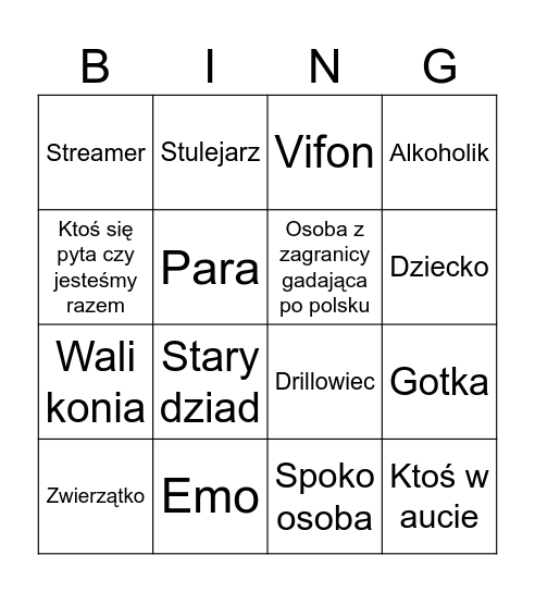 Ome bingo Card