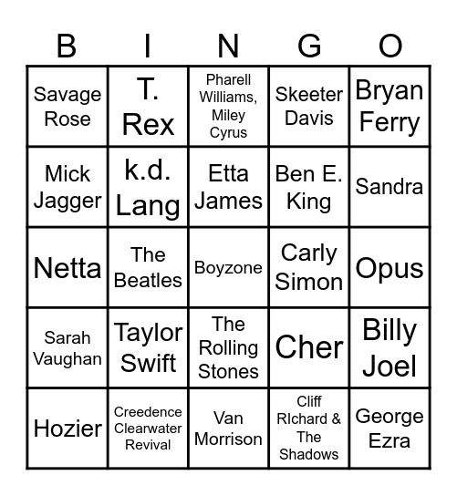 🫟 Bingo 114 🫟 Bingo Card