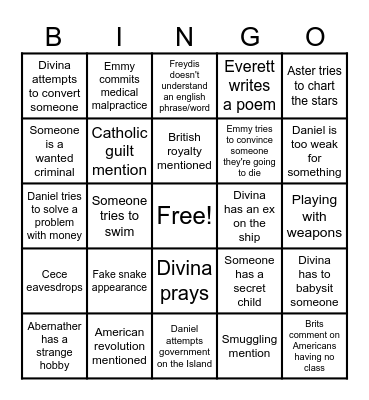 WHODUNNIT 2026 Bingo Card