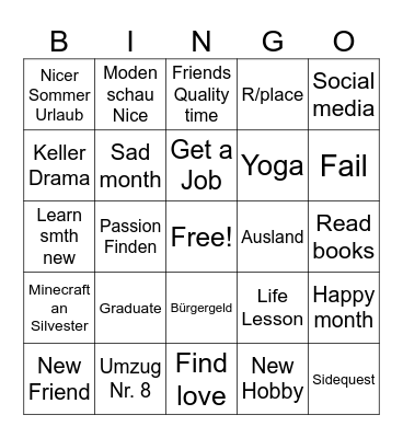 2026 Bingo Card