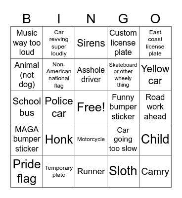 bham bingo Card
