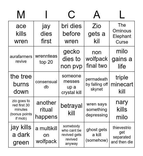 BINGO Card