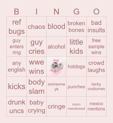 ˚ʚ♡ɞ˚   𝕝𝕦𝕔𝕙𝕒 𝕝𝕚𝕓𝕣𝕖   ˚ʚ♡ɞ˚ Bingo Card