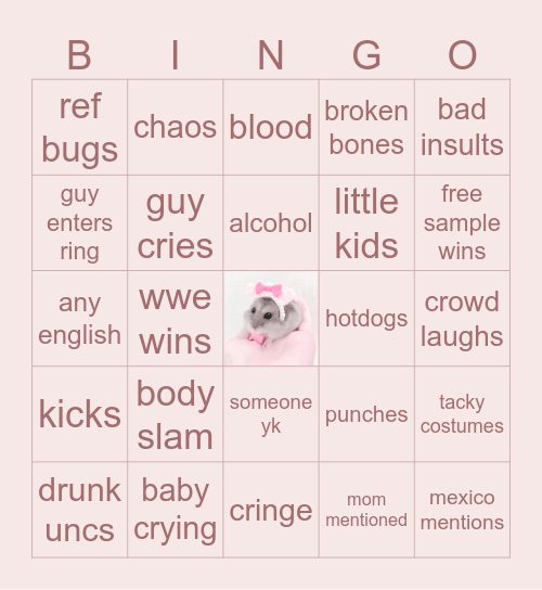 ˚ʚ♡ɞ˚   𝕝𝕦𝕔𝕙𝕒 𝕝𝕚𝕓𝕣𝕖   ˚ʚ♡ɞ˚ Bingo Card