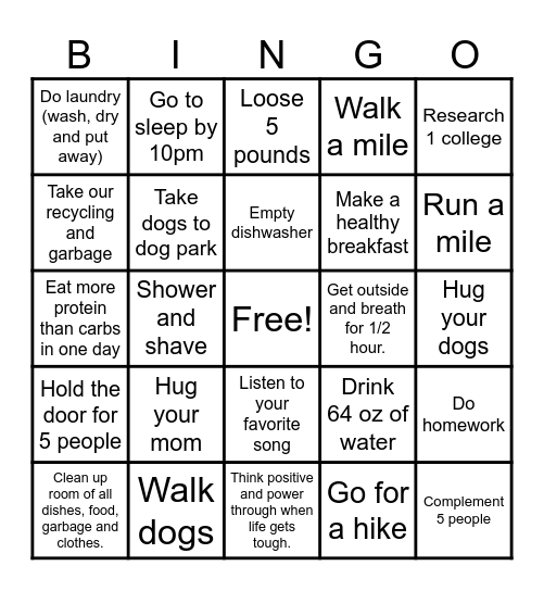 Groovy Bingo Card