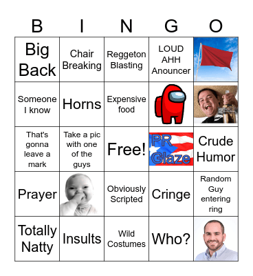 Lucha Libre Bingo Card