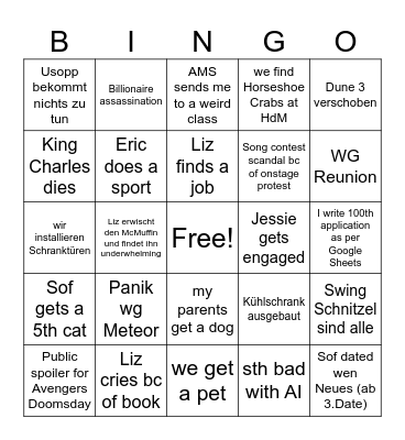 2026 Bingo Card