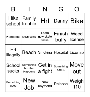 before august Bingo Card