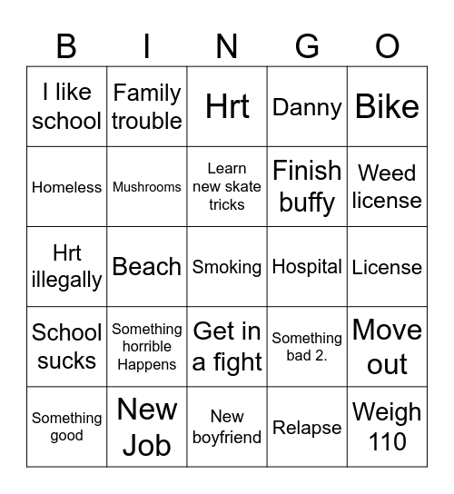 before august Bingo Card