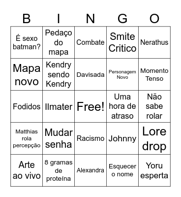 Primal Wish Bingo Card