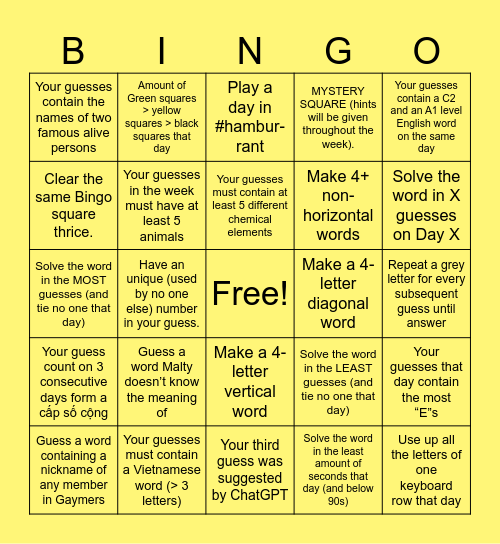 BINGO 2.0 Bingo Card
