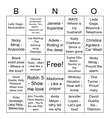 Jansen & Jansen Drag Brunch Bingo Card
