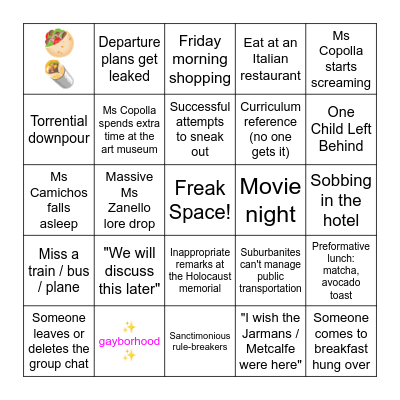 Berlin Bingo Card