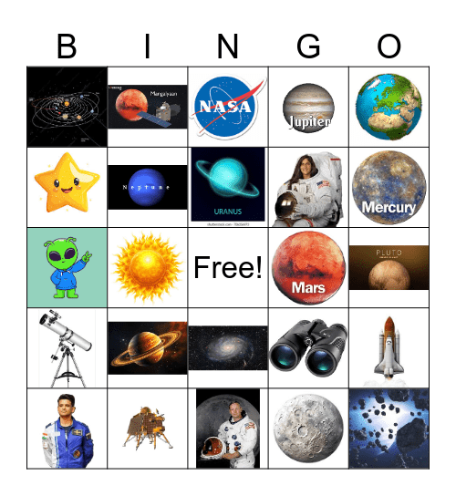 kiyaan`s space bingo Card