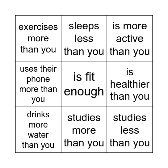 Find someone who... Bingo Card