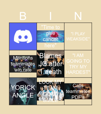 RAFIQ EuW SOLO QUEUE BINGO Card