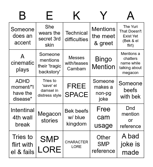 BINGOFALL Bingo Card