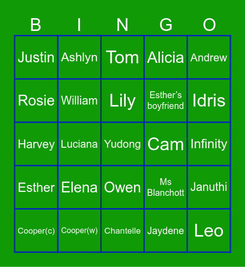 LEAVING FHC 🥳 Bingo Card