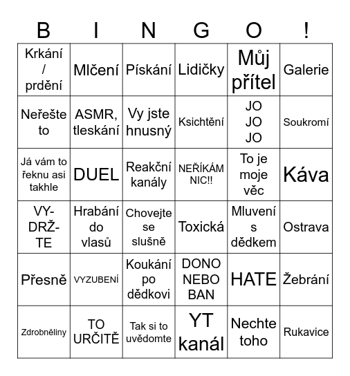 BINGO Card