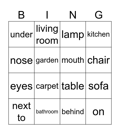 3-4 units bingo Card