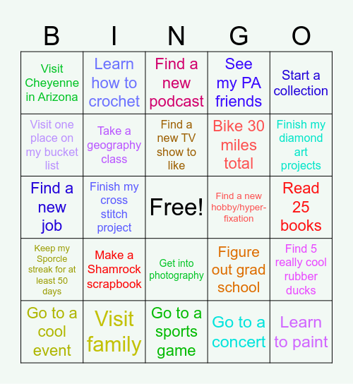 2026 Bingo Card