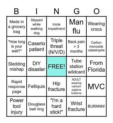 APOCALYPTIC ICE STORM BINGO Card