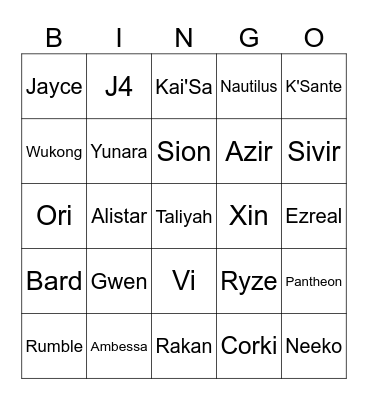 LEC Tag 5 Bingo Card
